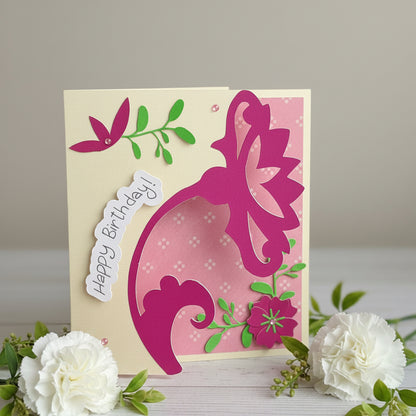 CORNER BLOOM Birthday Card