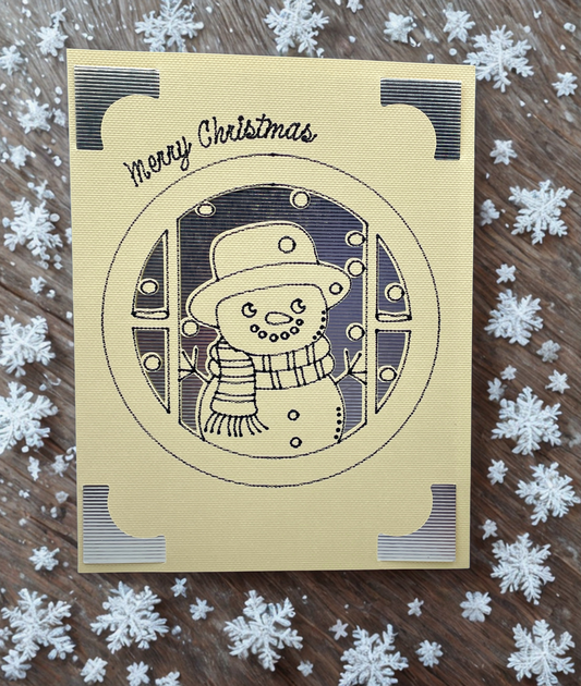 SNOWMAN Cut-Out Card