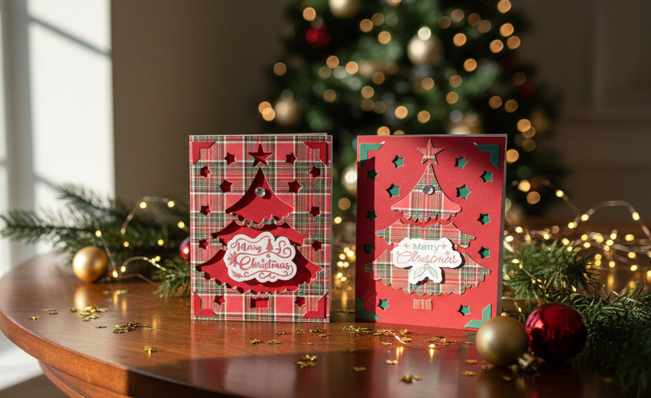 CHRISTMAS TREE Cut-Out Cards