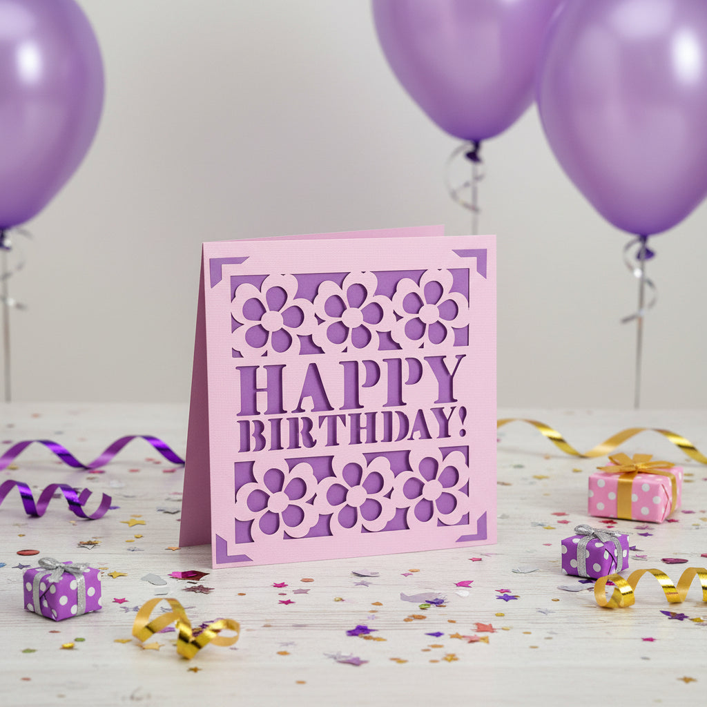 SIMPLE SQUARES Birthday Cards