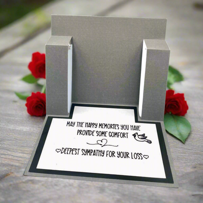 "FOREVER IN OUR HEARTS" Stand Up Comfort Card
