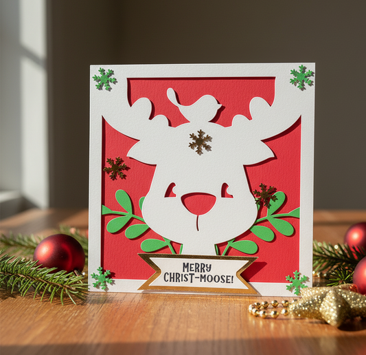 MERRY CHRIST-MOOSE Card