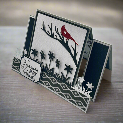 "FOREVER IN OUR HEARTS" Stand Up Comfort Card
