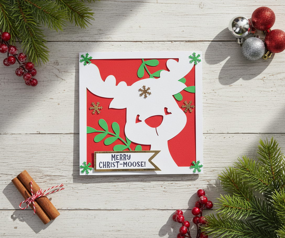 MERRY CHRIST-MOOSE Card