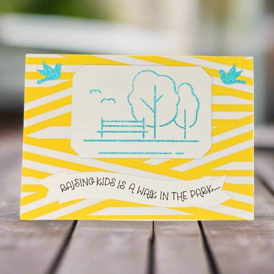 "WALK IN THE PARK" Simple Pop Up Comfort Card