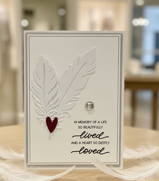 FEATHER Sympathy Card
