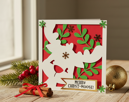 MERRY CHRIST-MOOSE Card