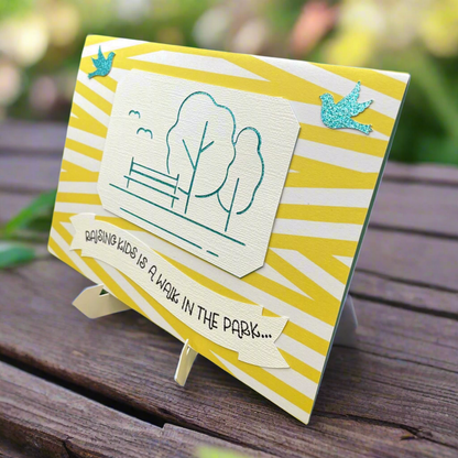 "WALK IN THE PARK" Simple Pop Up Comfort Card