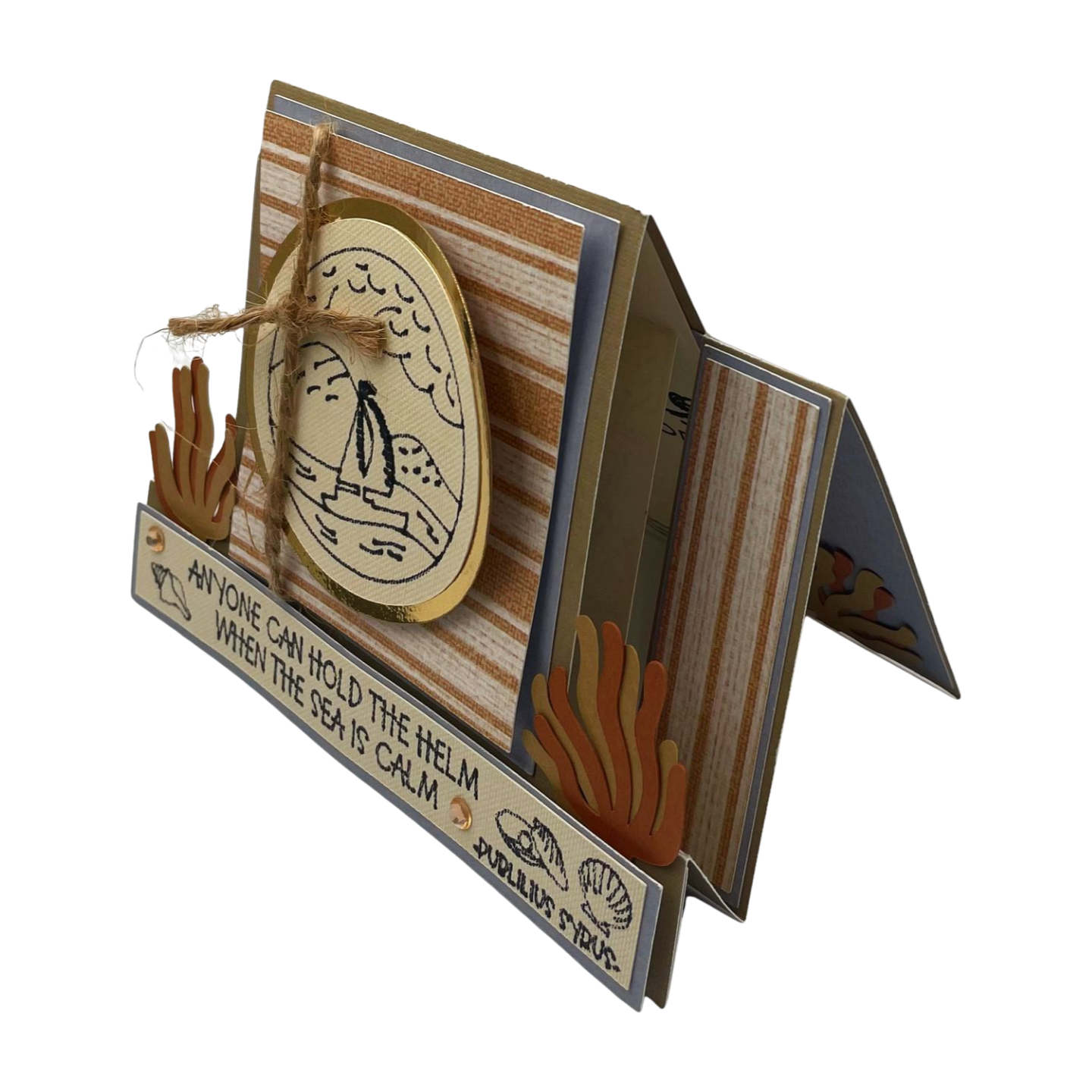 "ANYONE CAN HOLD THE HELM" Gray- Comfort Step Card