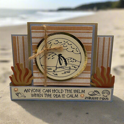 "ANYONE CAN HOLD THE HELM" Gray- Comfort Step Card