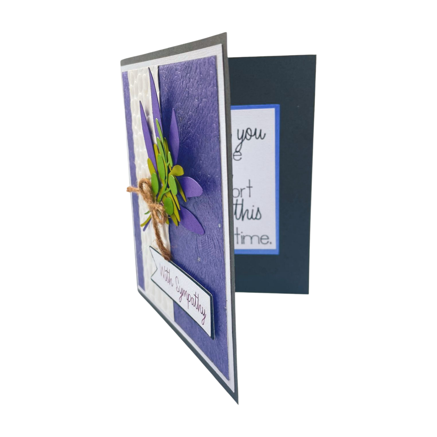 "BOTANICAL SYMPATHY- Purple" Comfort Card