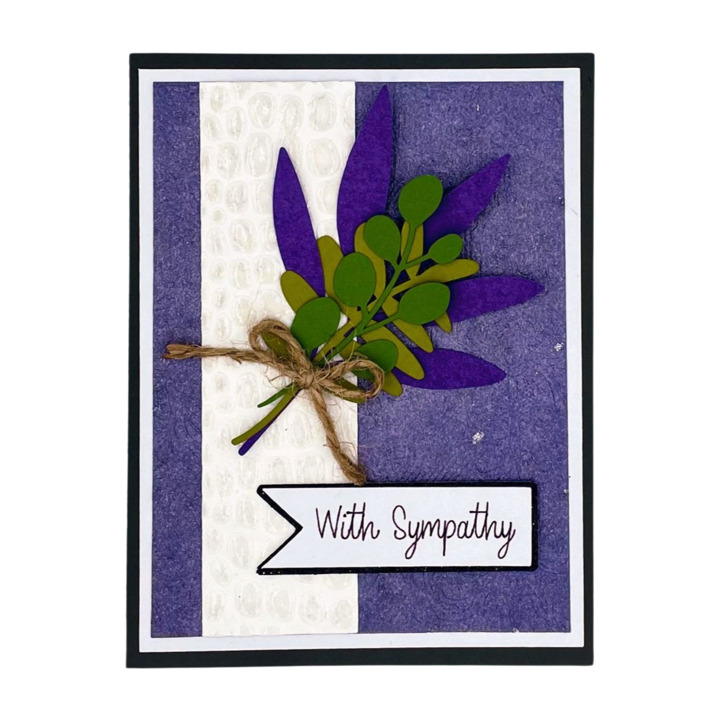 "BOTANICAL SYMPATHY- Purple" Comfort Card