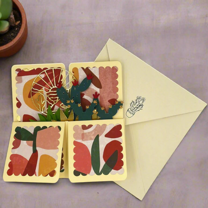 "CACTUS ARRANGEMENT" -Deluxe Box Card