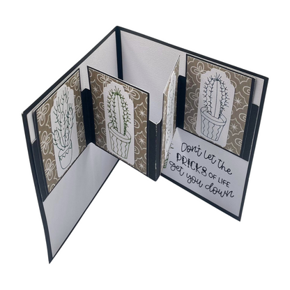 "CACTUS STRONG" Deluxe Dimensional Card