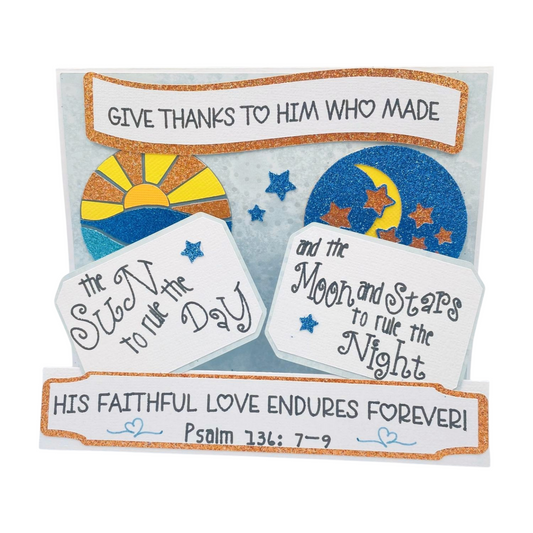 "HIS FAITHFUL LOVE ENDURES" Stand Up Comfort Card