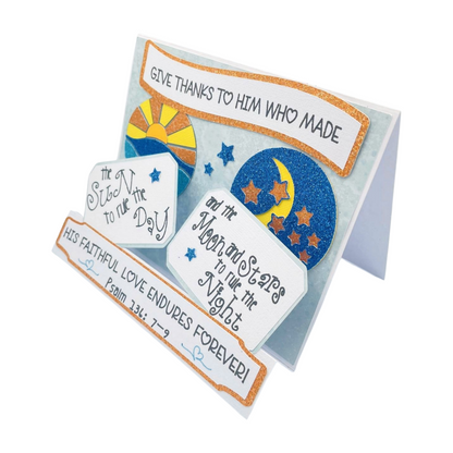 "HIS FAITHFUL LOVE ENDURES" Stand Up Comfort Card