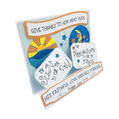 "HIS FAITHFUL LOVE ENDURES" Stand Up Comfort Card