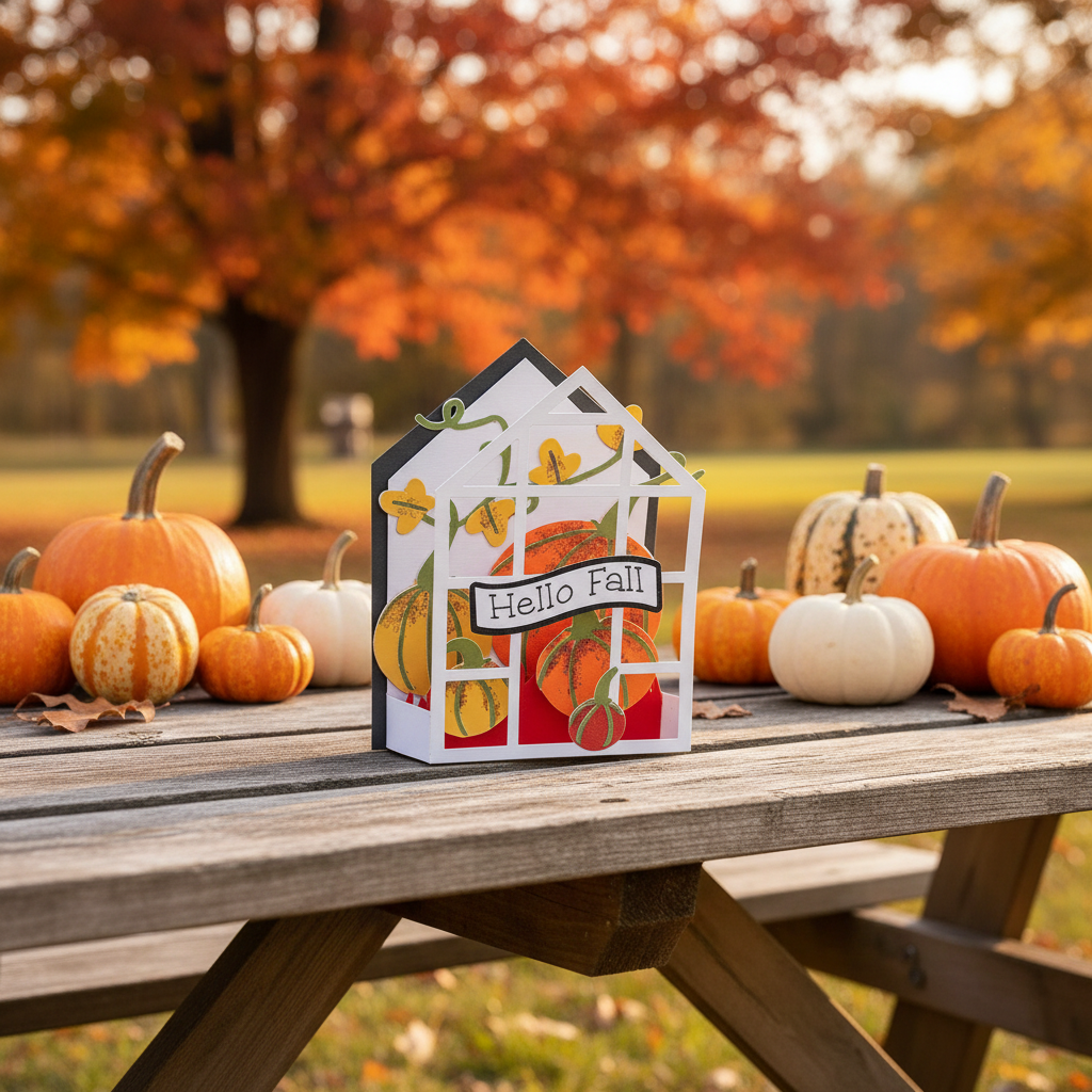 INTRICATE PUMPKIN POP OUT CARD