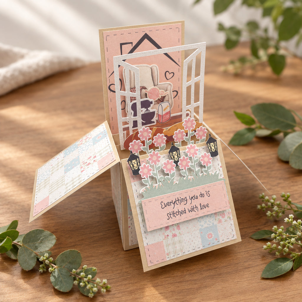 3-D STITCHED in LOVE CARD