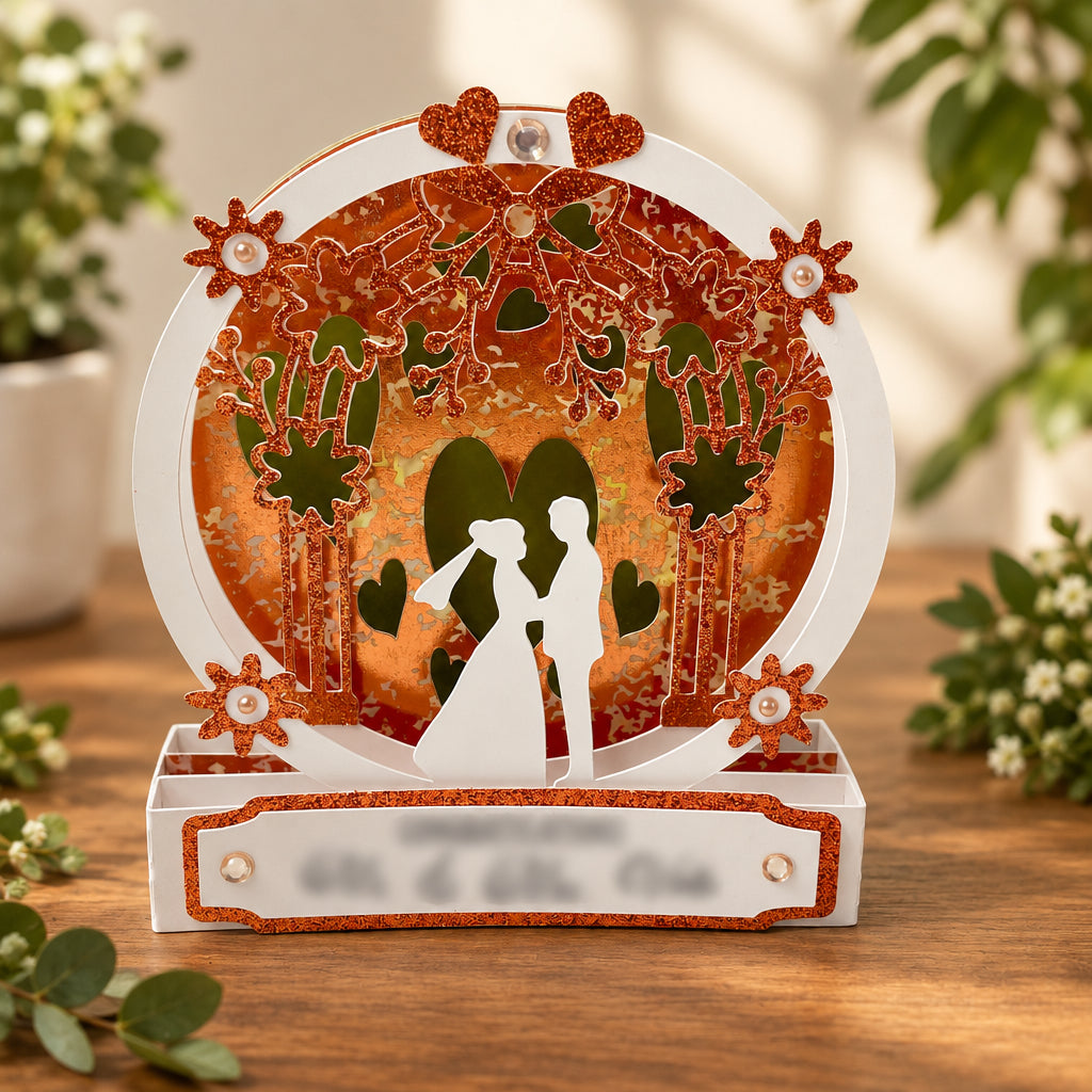 3-D CIRCULAR WEDDING ARCH CARD