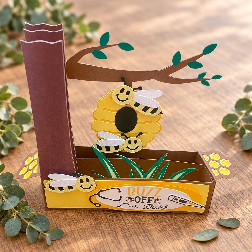 3-D BUZZ OFF CARD