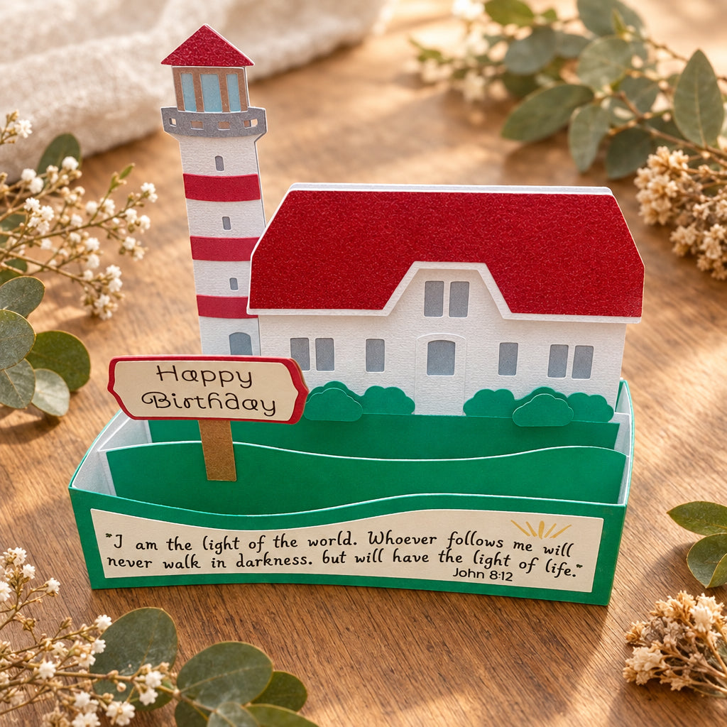 3-D LIGHTHOUSE CARD