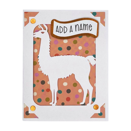 "LLAMA SUPPORT"  Personalized Comfort Card