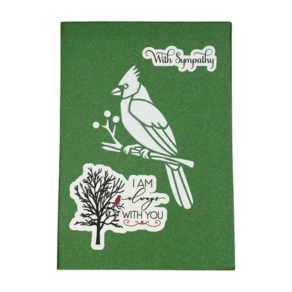 "POP-UP CARDINAL" Sympathy Comforts Card