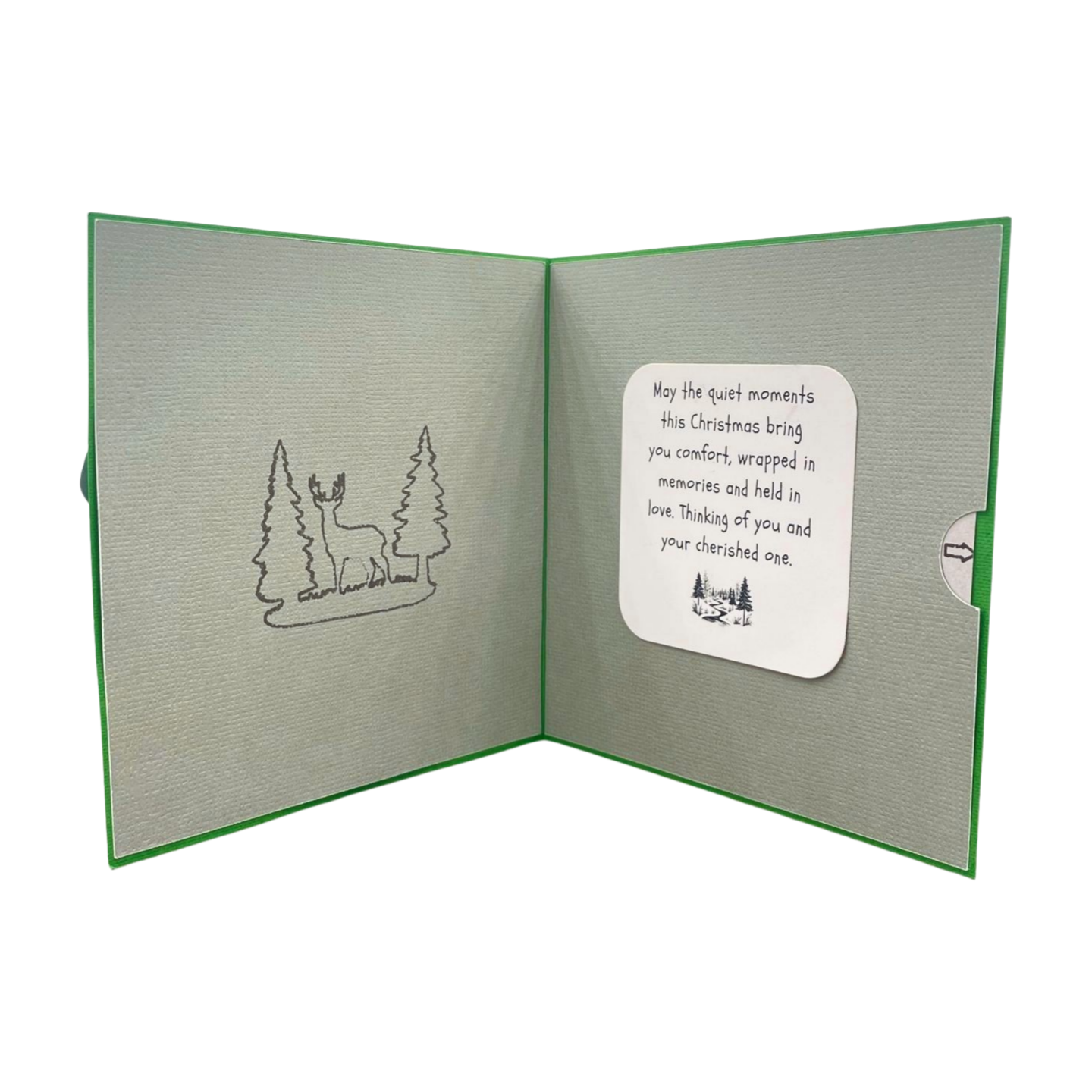 "FOREST DEER" Comfort Card- Green