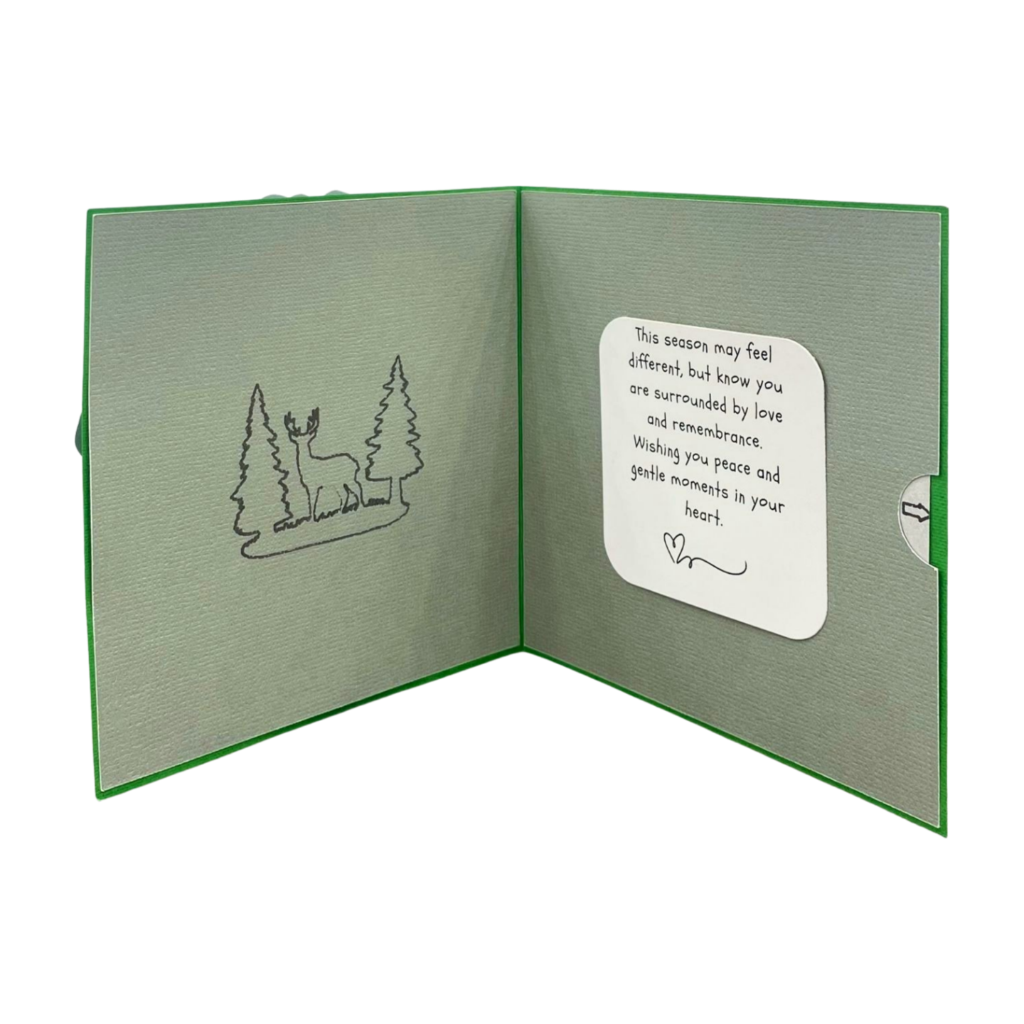 "FOREST DEER" Comfort Card- Green