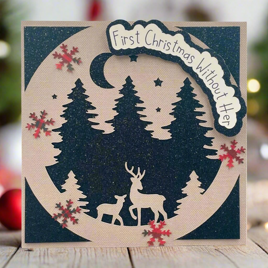 "FOREST DEER" Comfort Card- Black