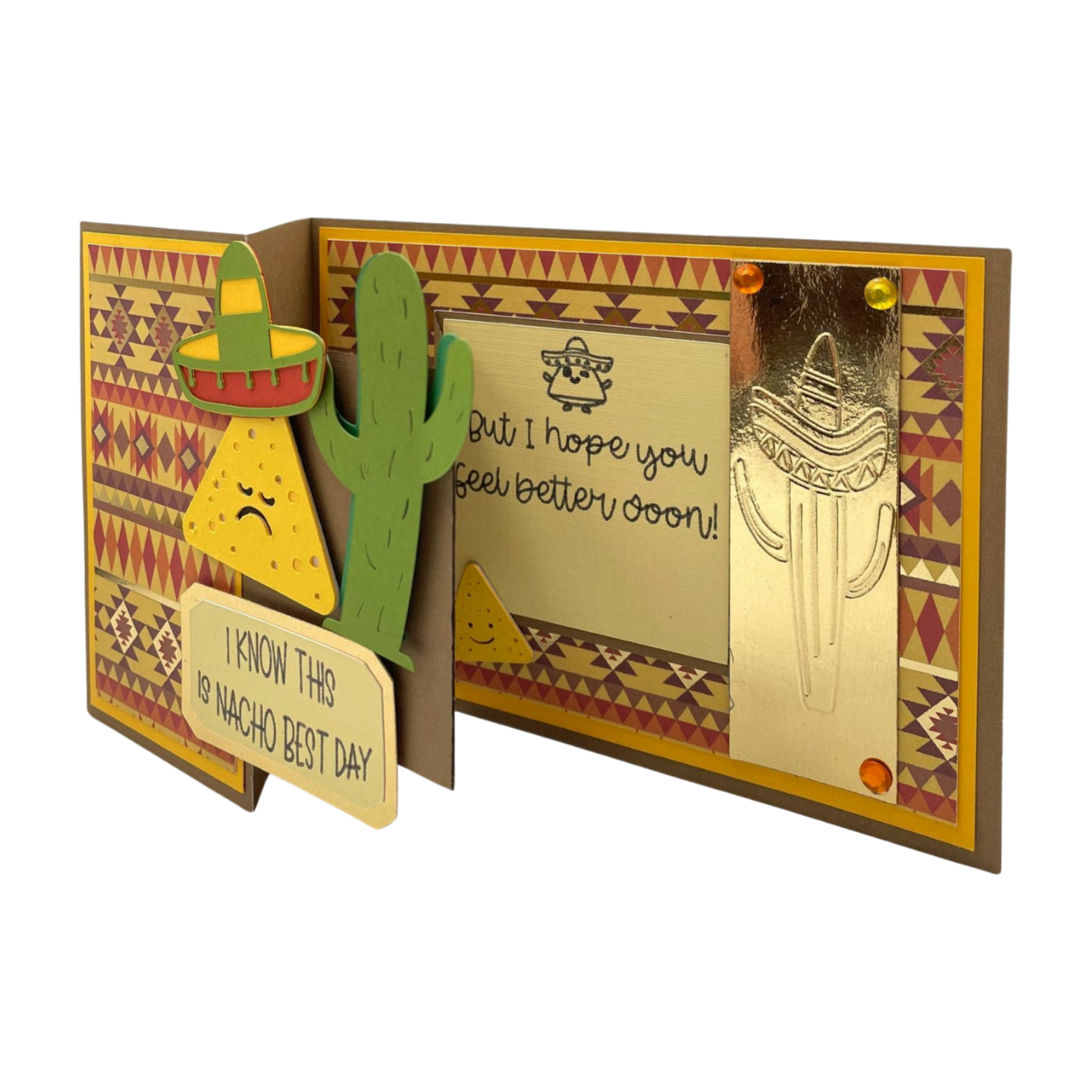 "NACHO BEST DAY" Z-Fold Comfort Card