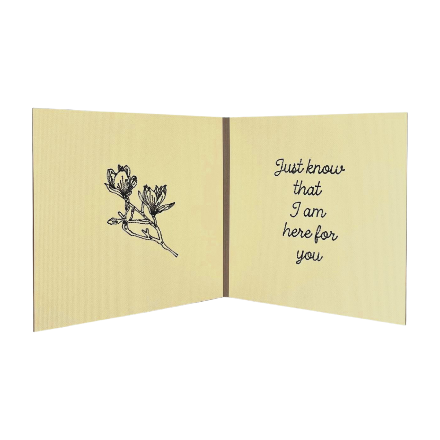 "SOMETIMES THERE ARE NO WORDS" Comfort Card- Black and tan