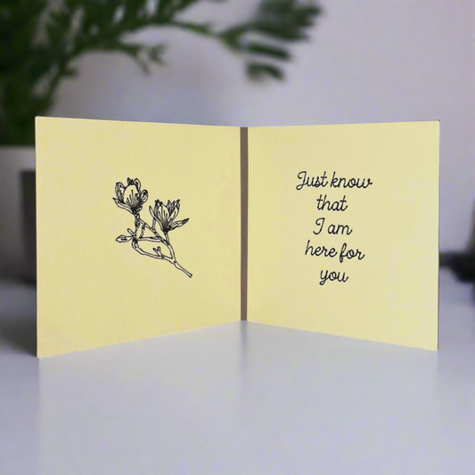 "SOMETIMES THERE ARE NO WORDS" Comfort Card- Black and tan