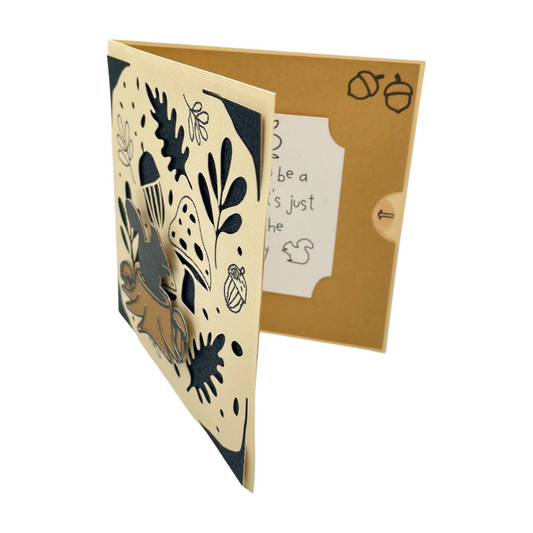 NUTTY ACORN Cut Out Card