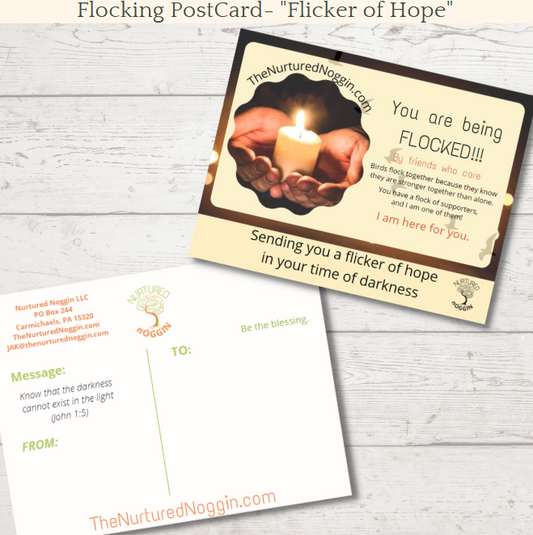 CANDLE FLOCKING CARD