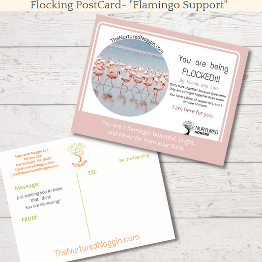 FLAMINGO FLOCKING CARD