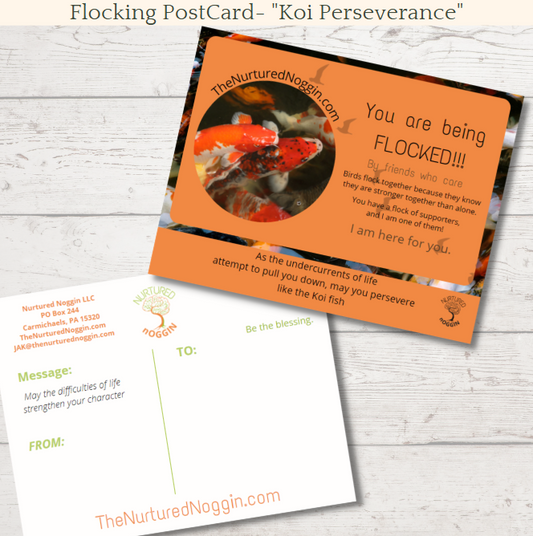 KOI FISH FLOCKING CARD