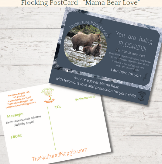 MAMA BEAR FLOCKING CARD