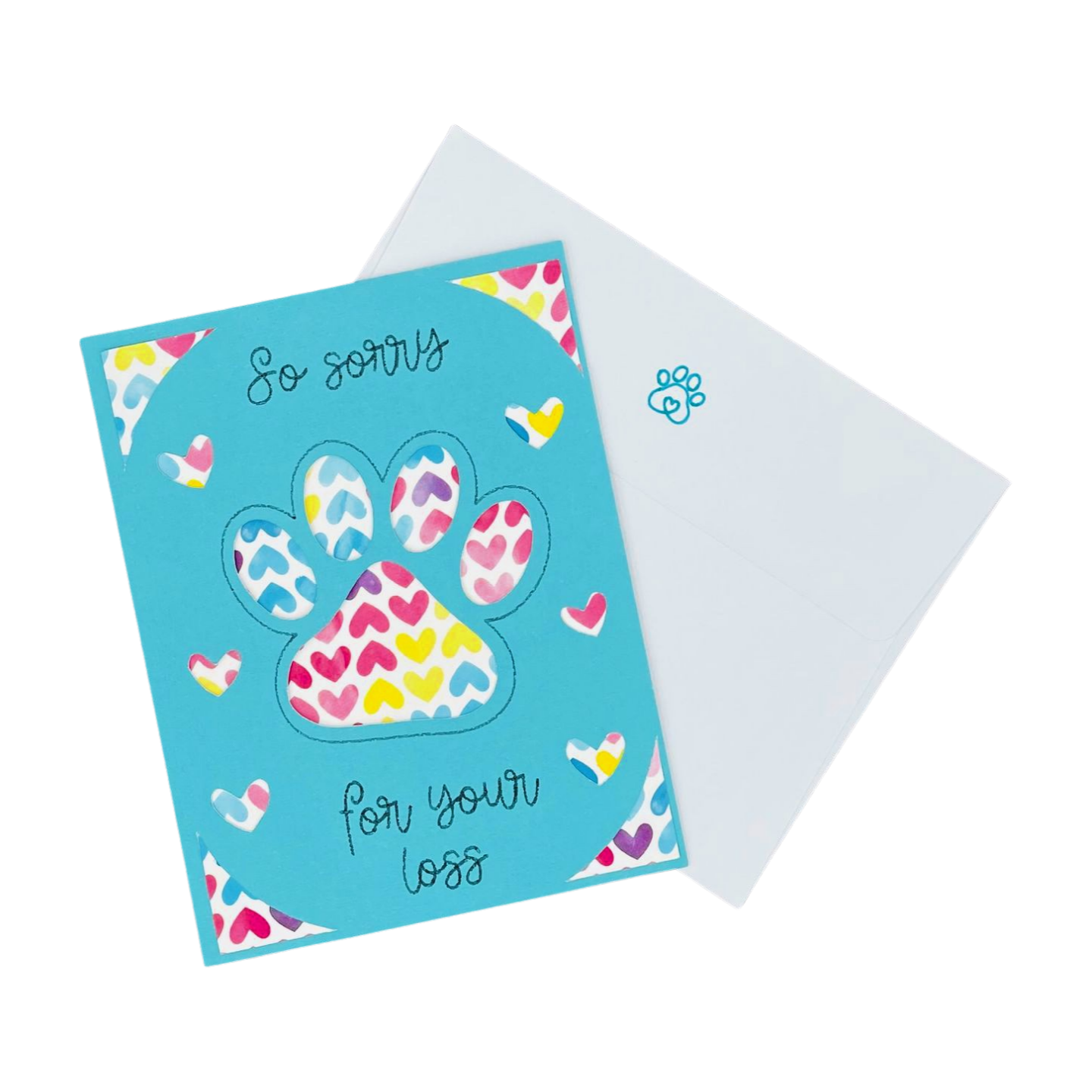 "PAWPRINT CUT-OUT"  Personalized Comfort Card