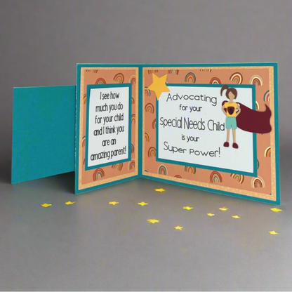 "SUPER HERO CAPE" Z-Fold Comfort Card