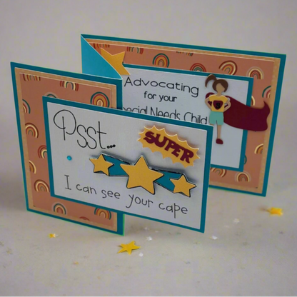 "SUPER HERO CAPE" Z-Fold Comfort Card