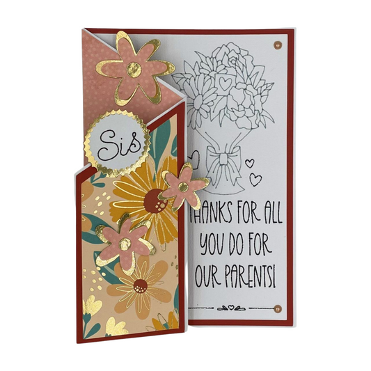 "FOR OUR PARENTS " Z-Fold Comfort Card