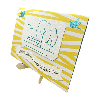 "WALK IN THE PARK" Simple Pop Up Comfort Card