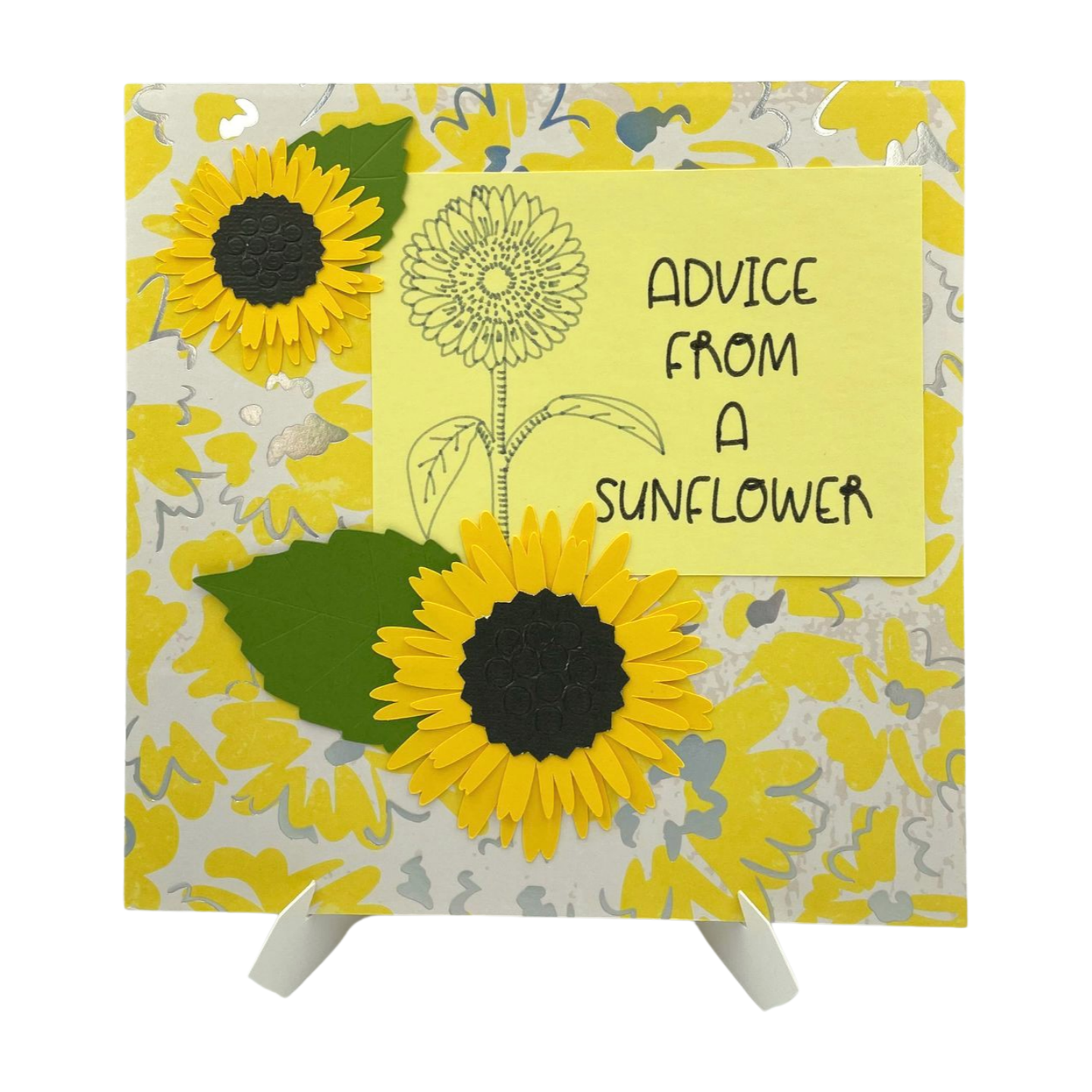 "ADVICE FROM A SUNFLOWER- Yellow"Comfort Card