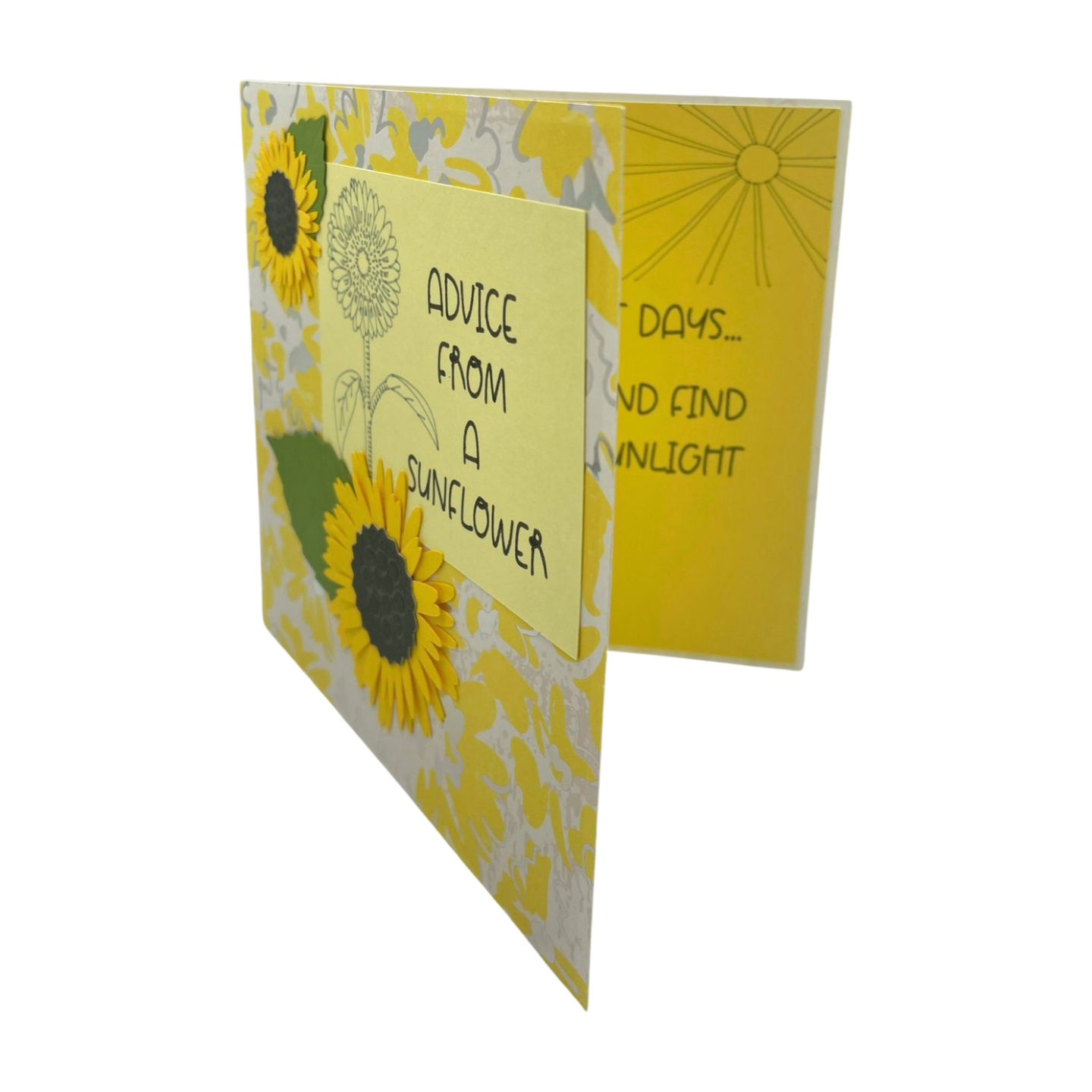 "ADVICE FROM A SUNFLOWER- Yellow"Comfort Card