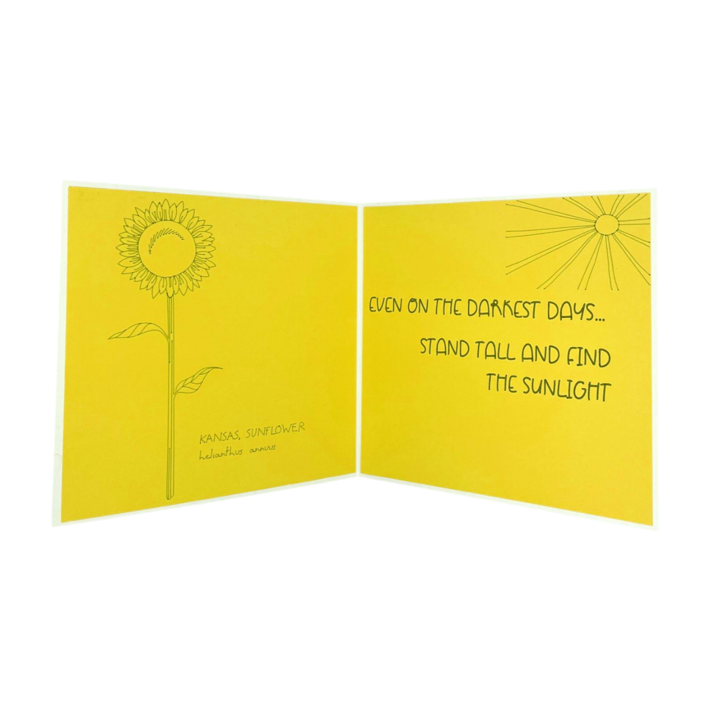 "ADVICE FROM A SUNFLOWER- Yellow"Comfort Card