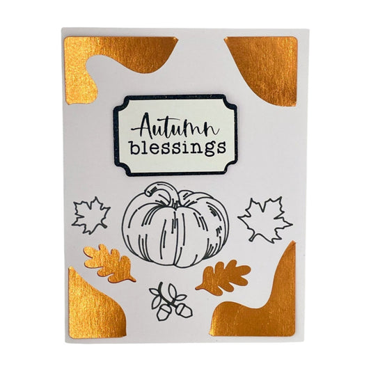 AUTUMN PUMPKIN Cut Out Card