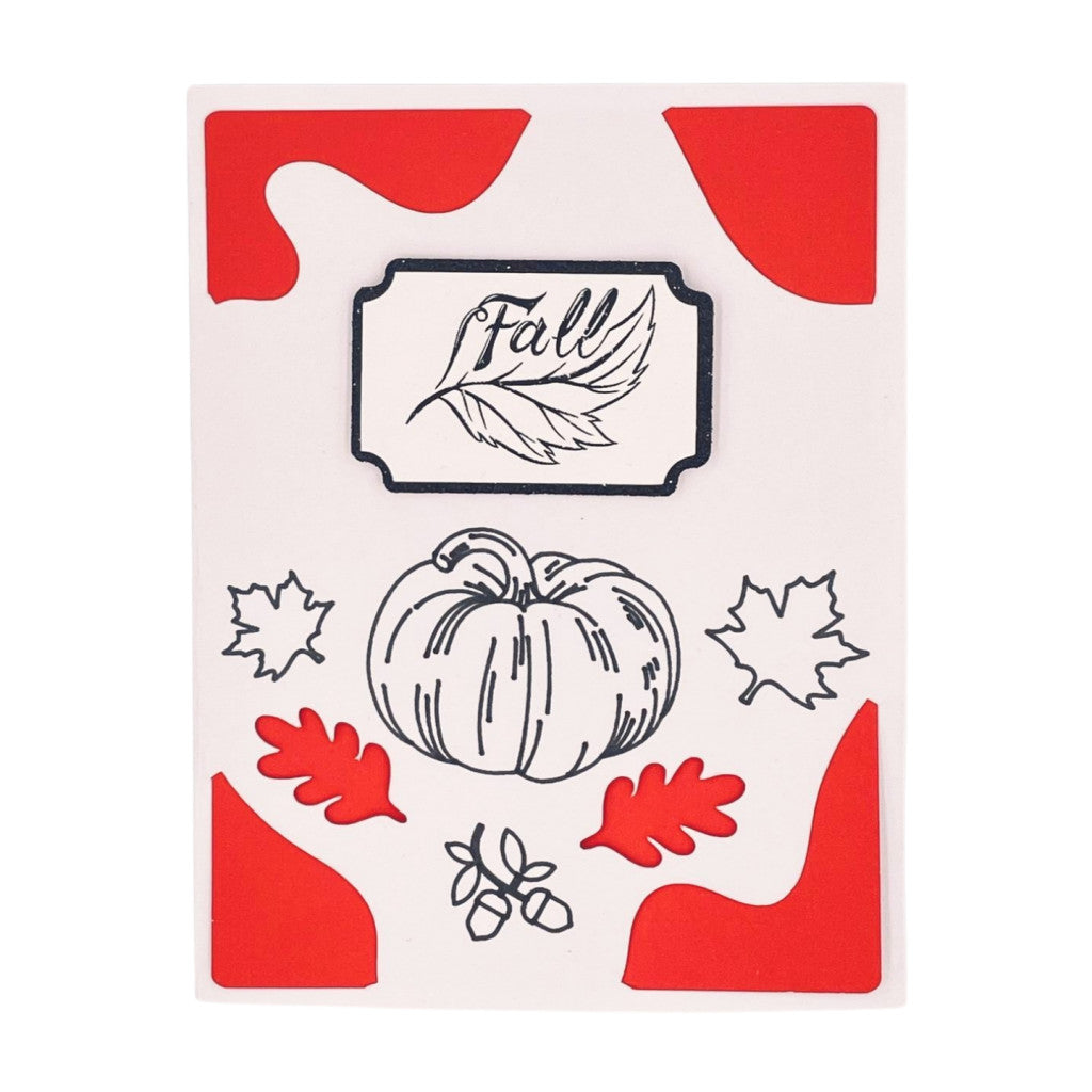 AUTUMN PUMPKIN Cut Out Card